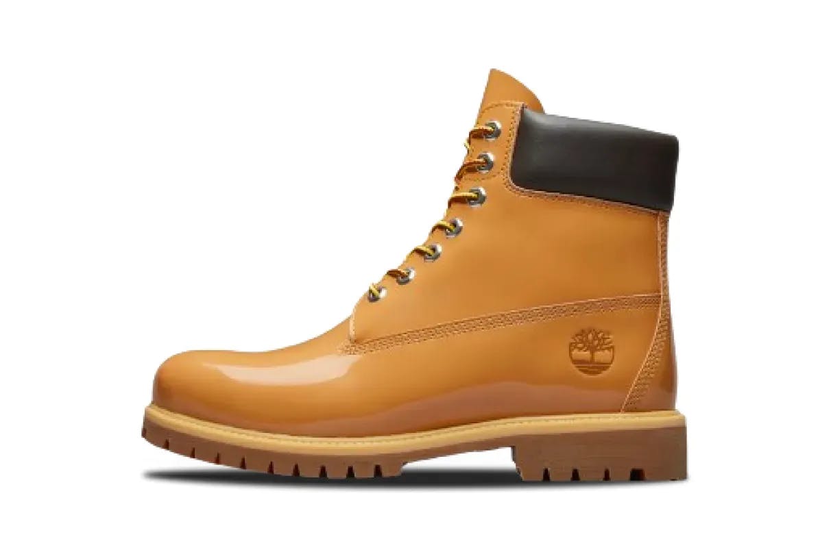 veneda carter timberland 6 lace boot waterproof wheat patent TB0A65J32311