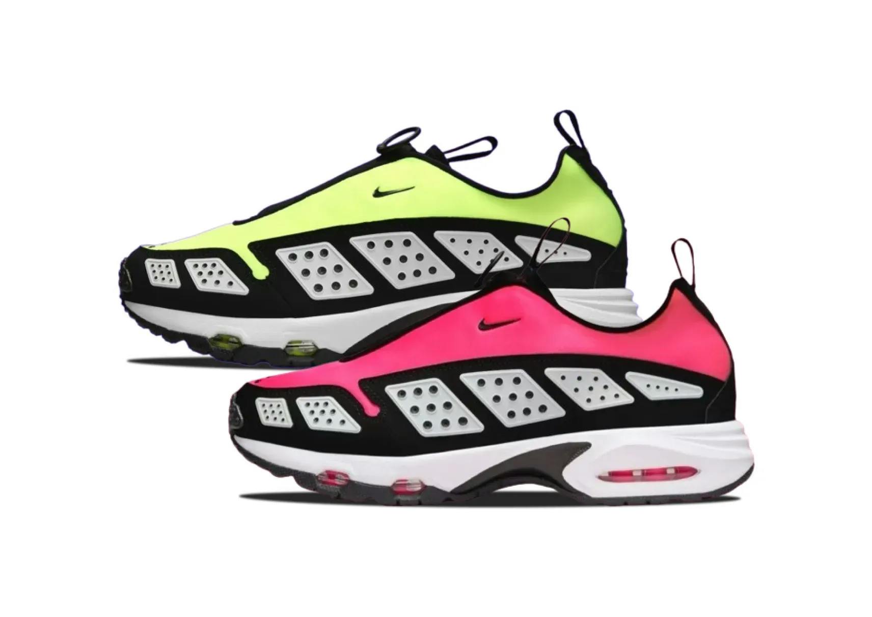 nike air max sndr highlighter pink & green